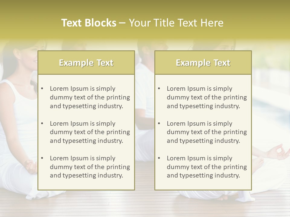 Group Beauty Meditation PowerPoint Template