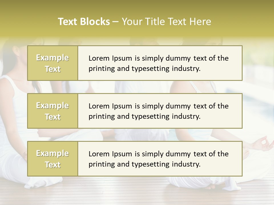 Group Beauty Meditation PowerPoint Template