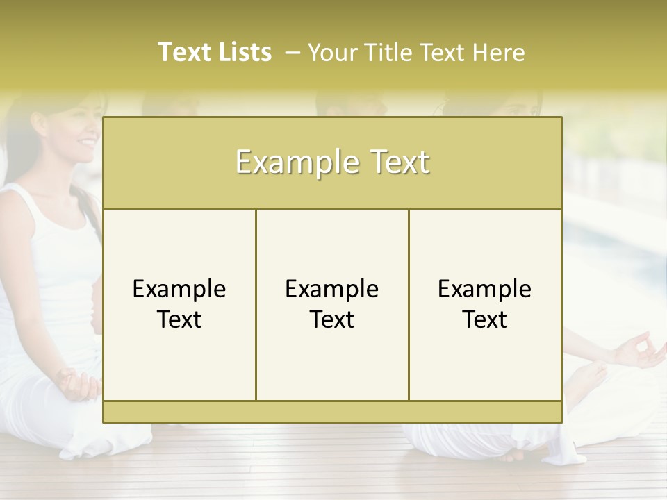 Group Beauty Meditation PowerPoint Template