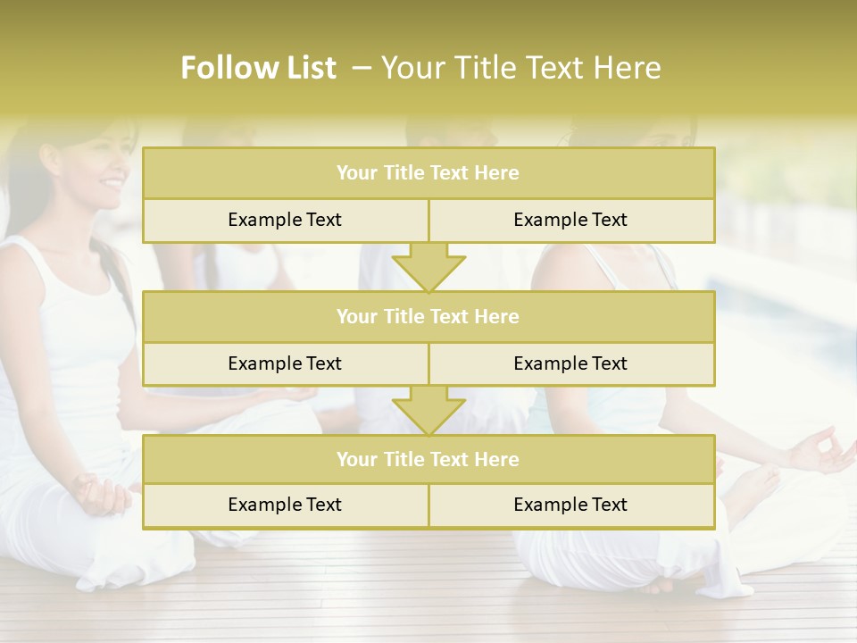 Group Beauty Meditation PowerPoint Template