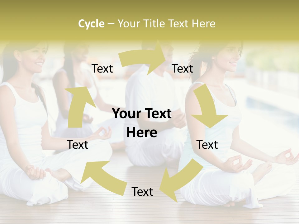 Group Beauty Meditation PowerPoint Template