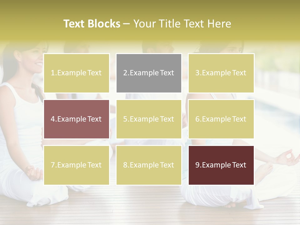 Group Beauty Meditation PowerPoint Template