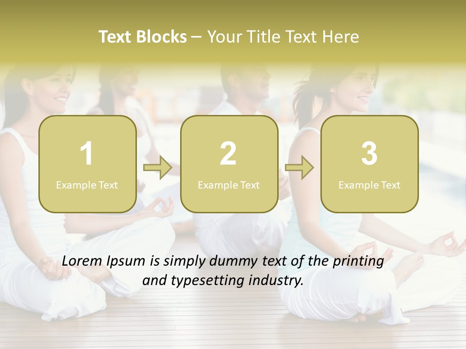 Group Beauty Meditation PowerPoint Template