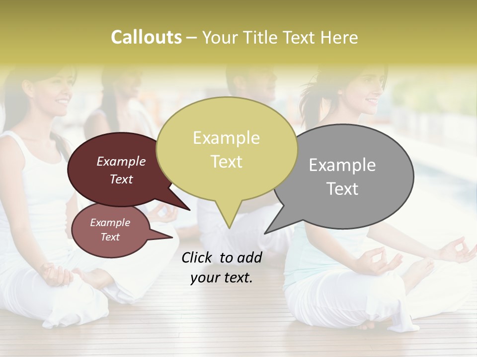 Group Beauty Meditation PowerPoint Template