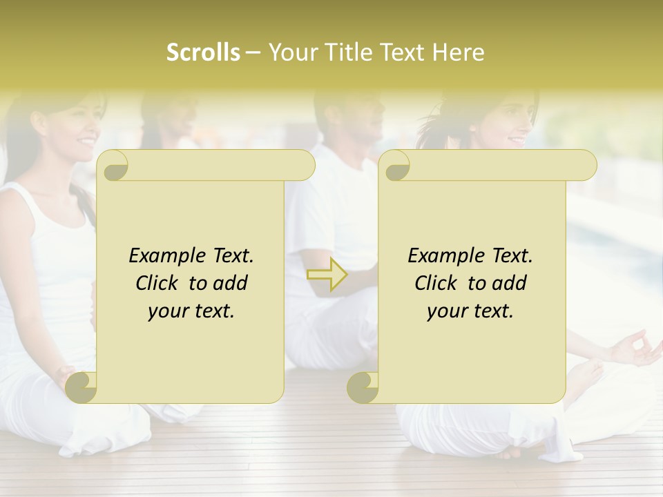 Group Beauty Meditation PowerPoint Template