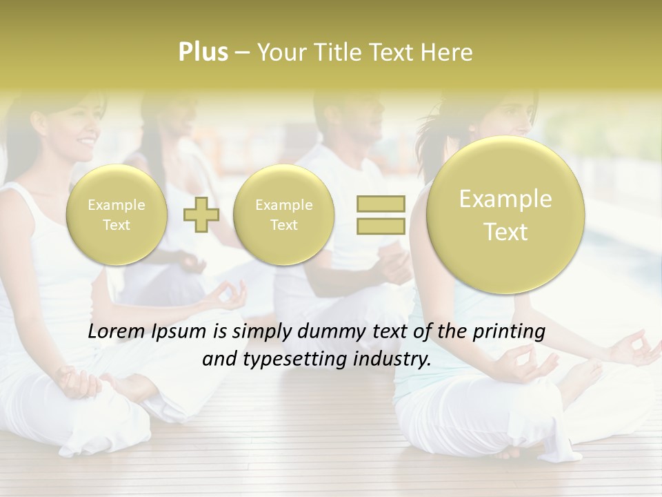 Group Beauty Meditation PowerPoint Template