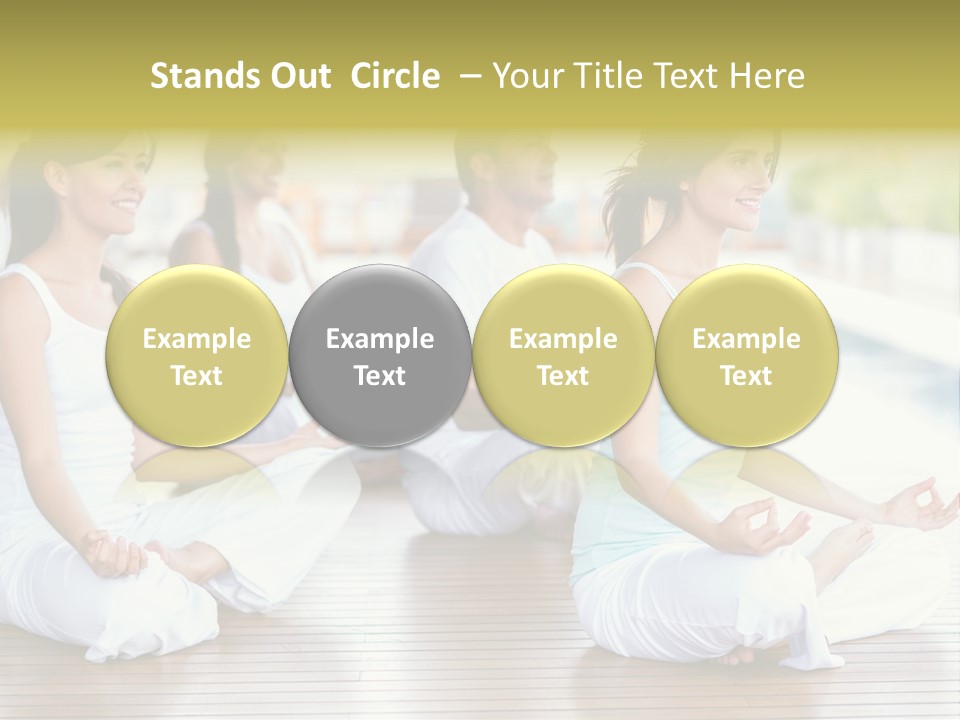 Group Beauty Meditation PowerPoint Template