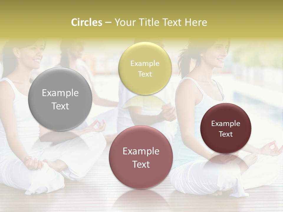 Group Beauty Meditation PowerPoint Template