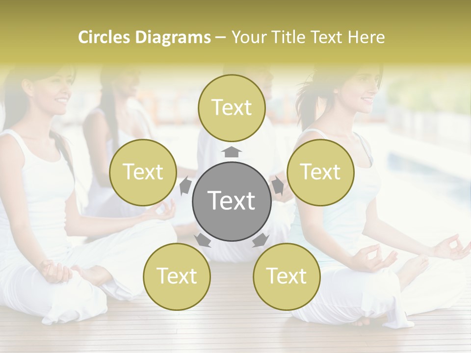 Group Beauty Meditation PowerPoint Template