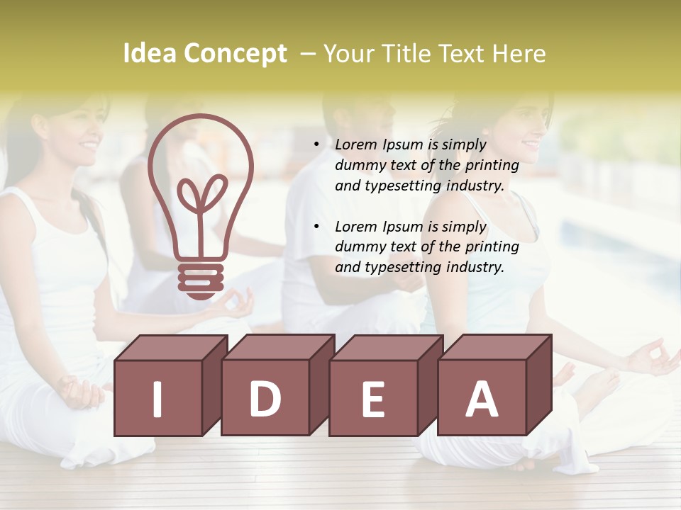 Group Beauty Meditation PowerPoint Template