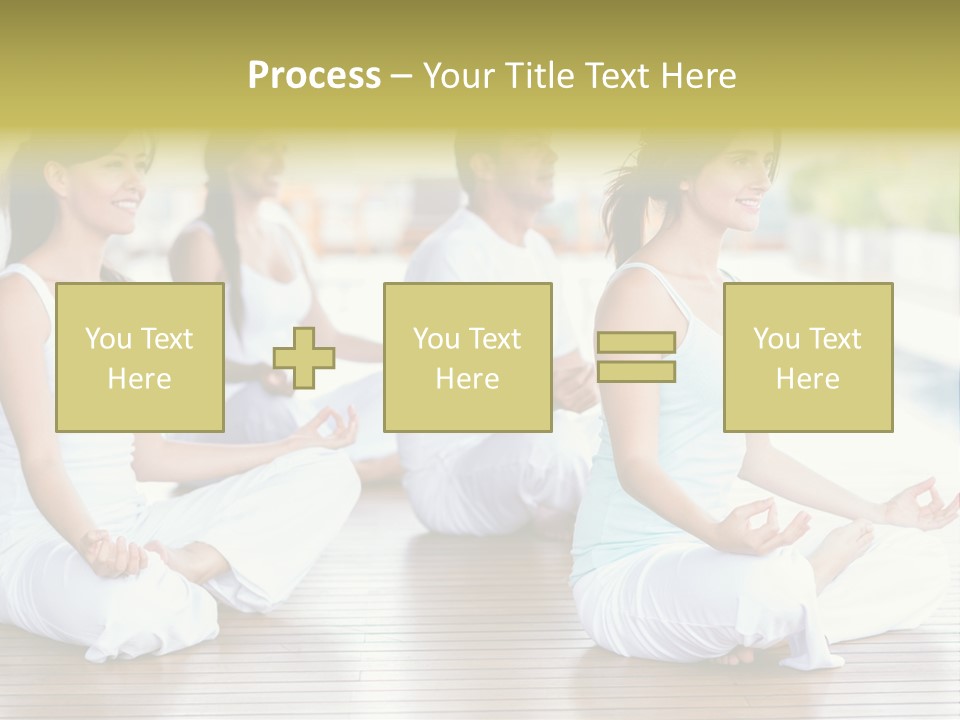 Group Beauty Meditation PowerPoint Template
