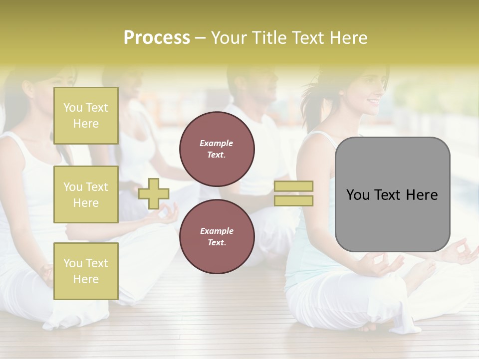 Group Beauty Meditation PowerPoint Template