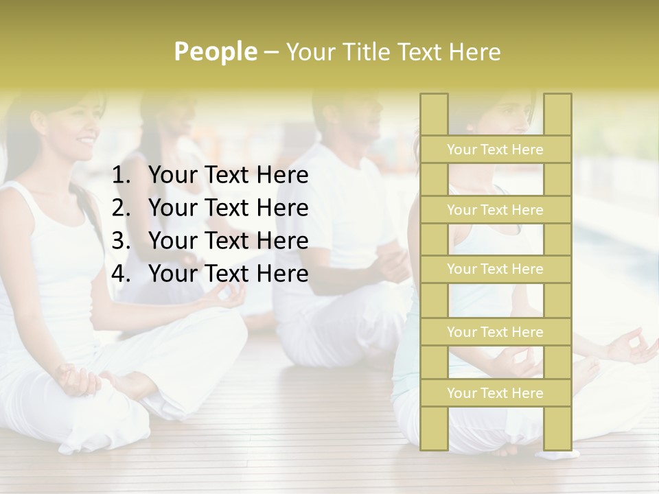 Group Beauty Meditation PowerPoint Template