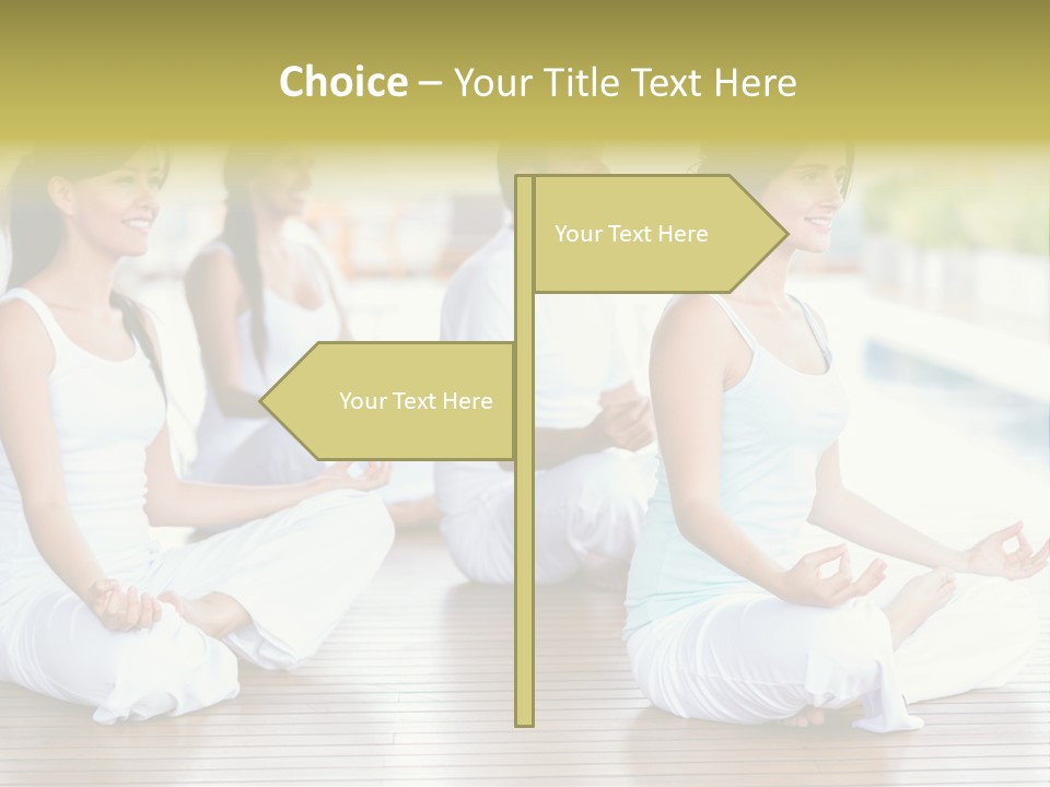 Group Beauty Meditation PowerPoint Template