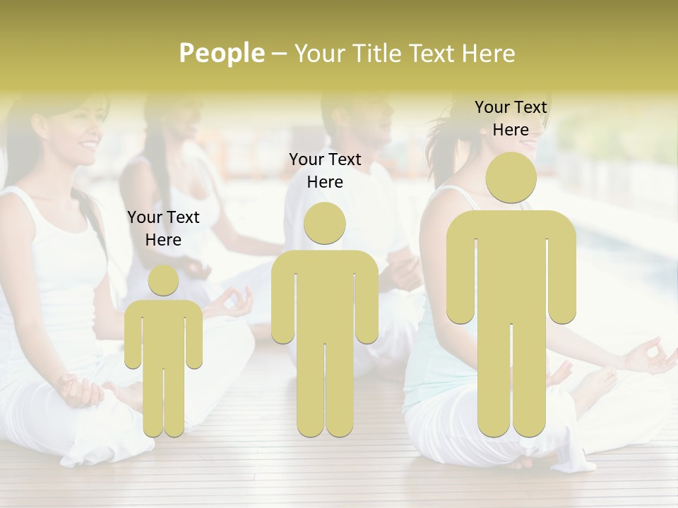 Group Beauty Meditation PowerPoint Template