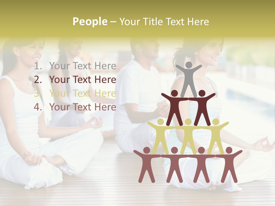 Group Beauty Meditation PowerPoint Template