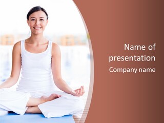 Hispanic Female Yoga PowerPoint Template