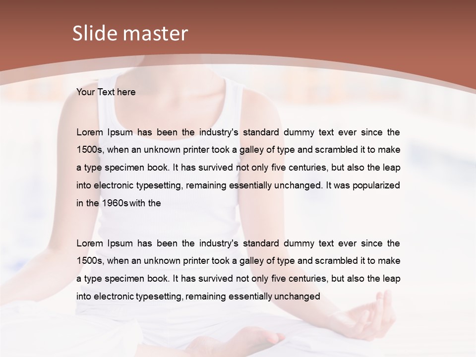 Hispanic Female Yoga PowerPoint Template