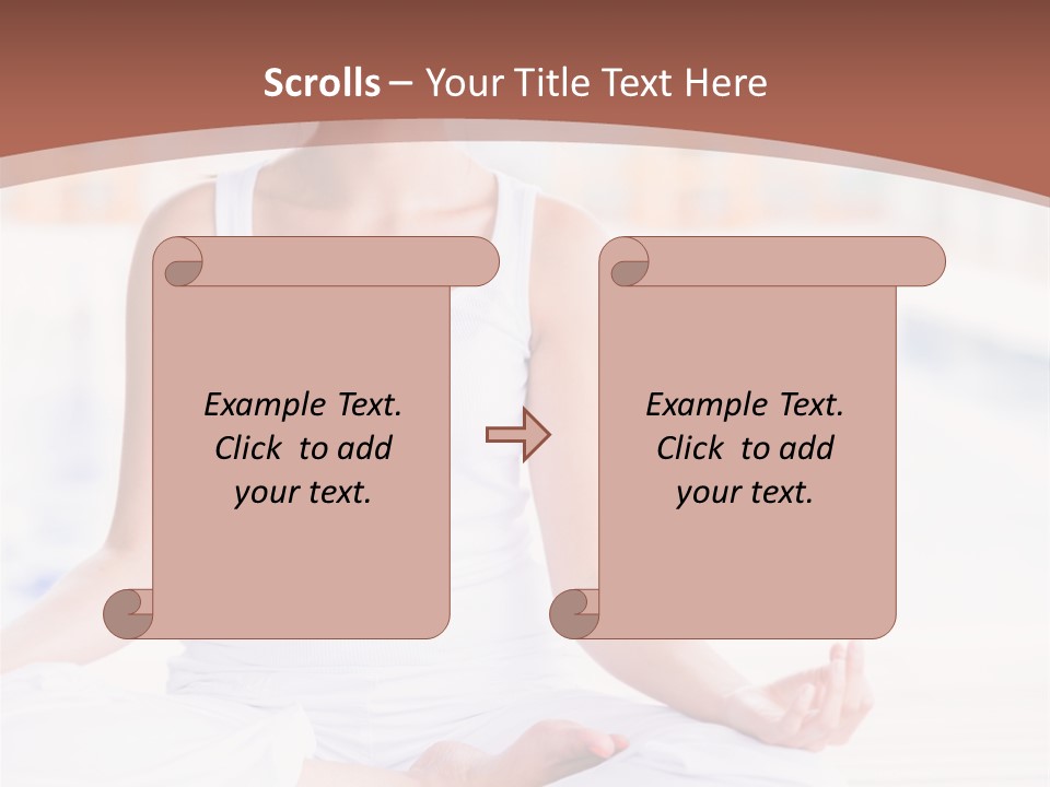 Hispanic Female Yoga PowerPoint Template