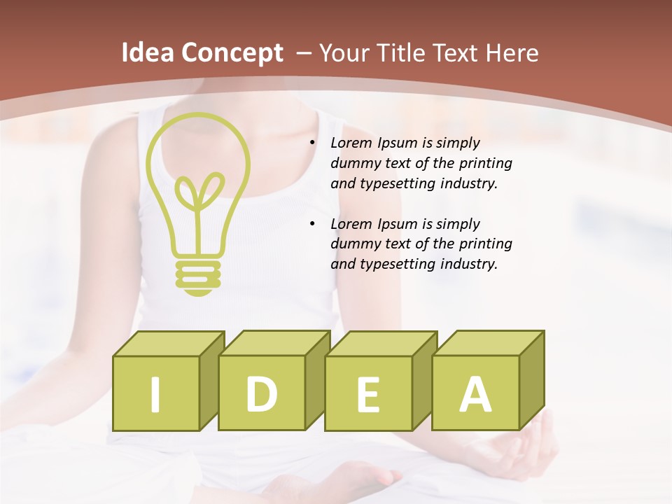 Hispanic Female Yoga PowerPoint Template