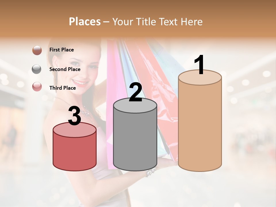 Woman Young Caucasian PowerPoint Template