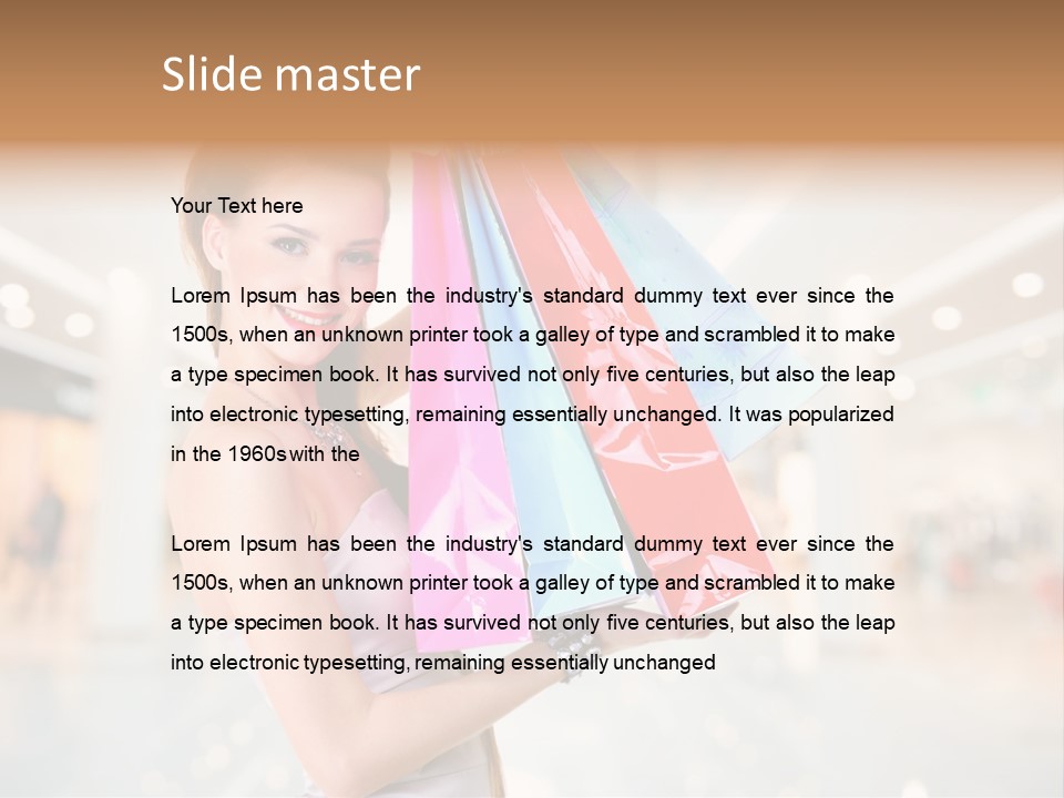 Woman Young Caucasian PowerPoint Template