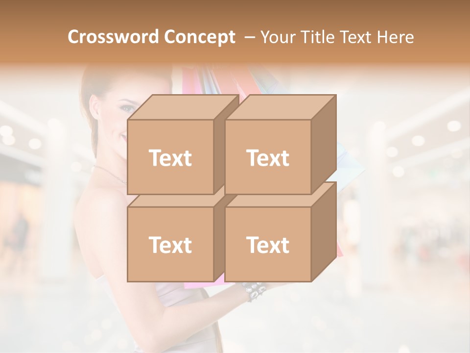 Woman Young Caucasian PowerPoint Template