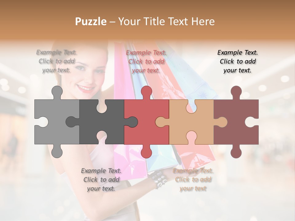 Woman Young Caucasian PowerPoint Template