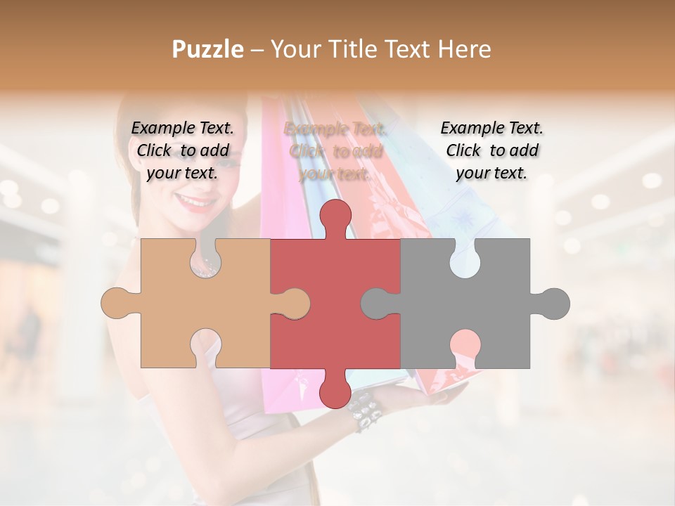 Woman Young Caucasian PowerPoint Template