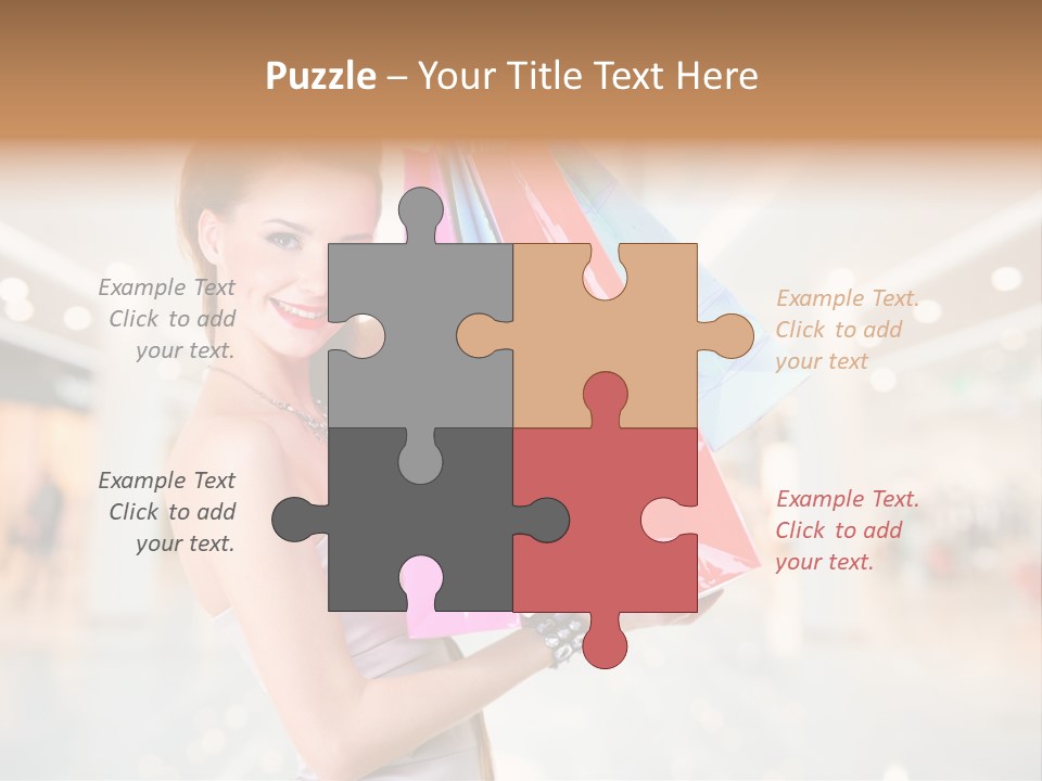 Woman Young Caucasian PowerPoint Template