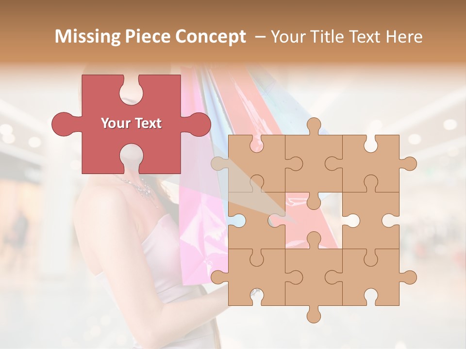 Woman Young Caucasian PowerPoint Template