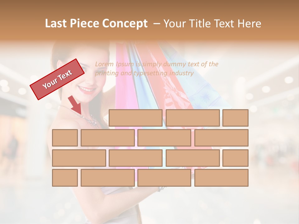 Woman Young Caucasian PowerPoint Template