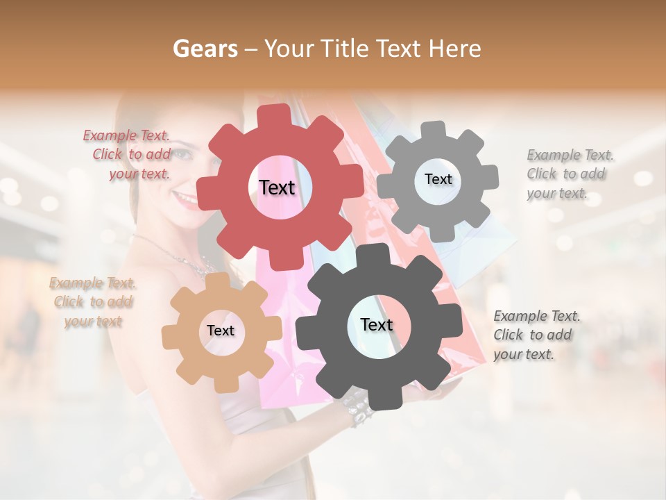 Woman Young Caucasian PowerPoint Template