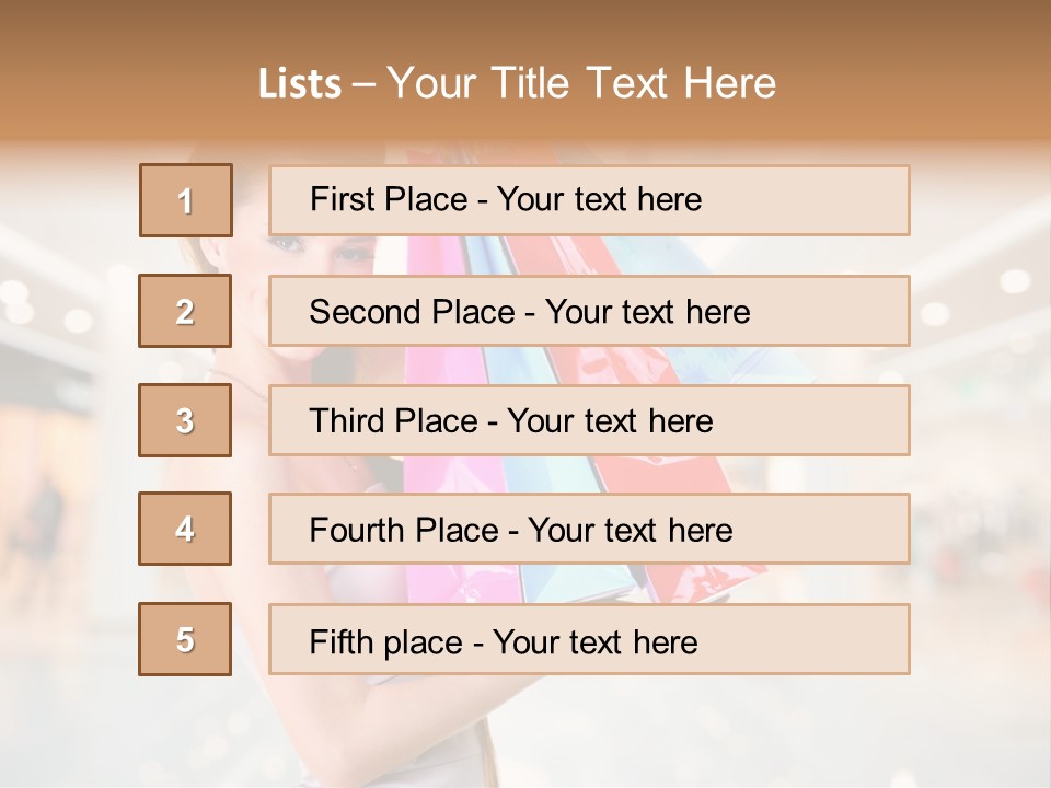 Woman Young Caucasian PowerPoint Template