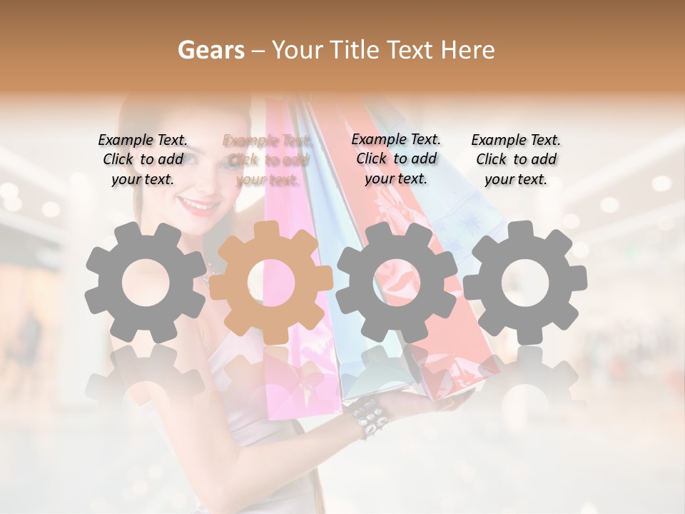 Woman Young Caucasian PowerPoint Template