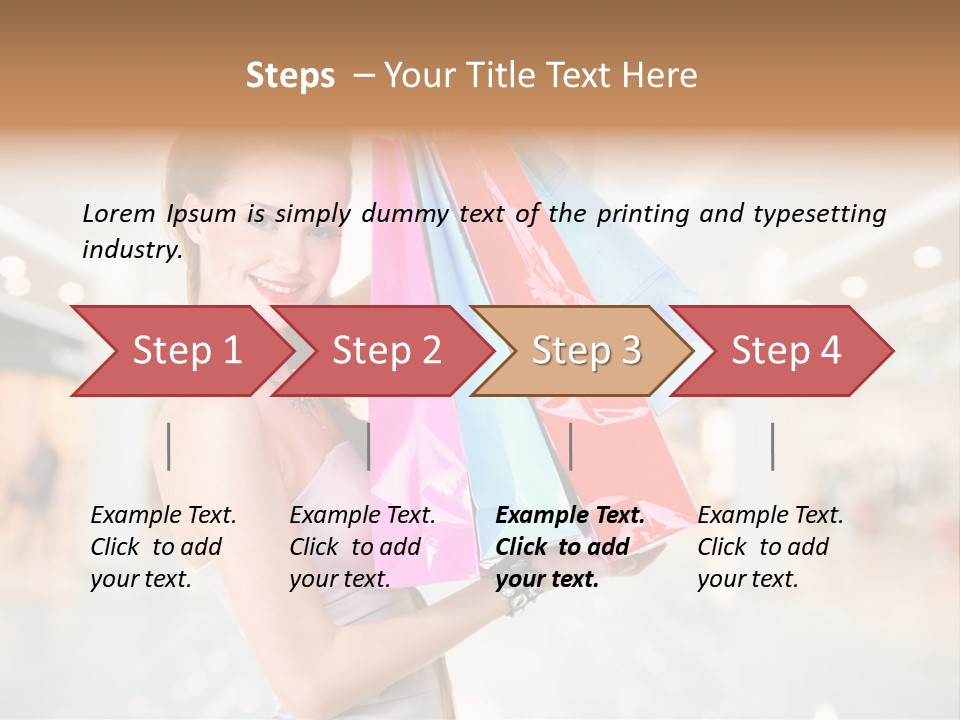 Woman Young Caucasian PowerPoint Template