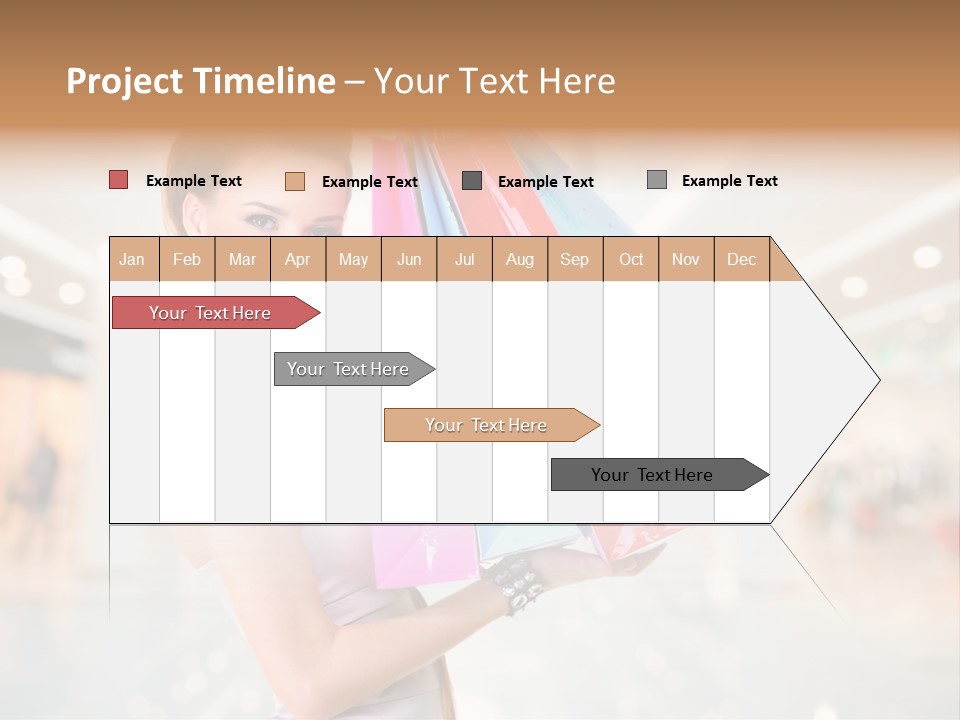 Woman Young Caucasian PowerPoint Template