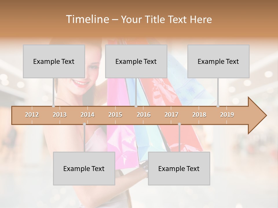 Woman Young Caucasian PowerPoint Template
