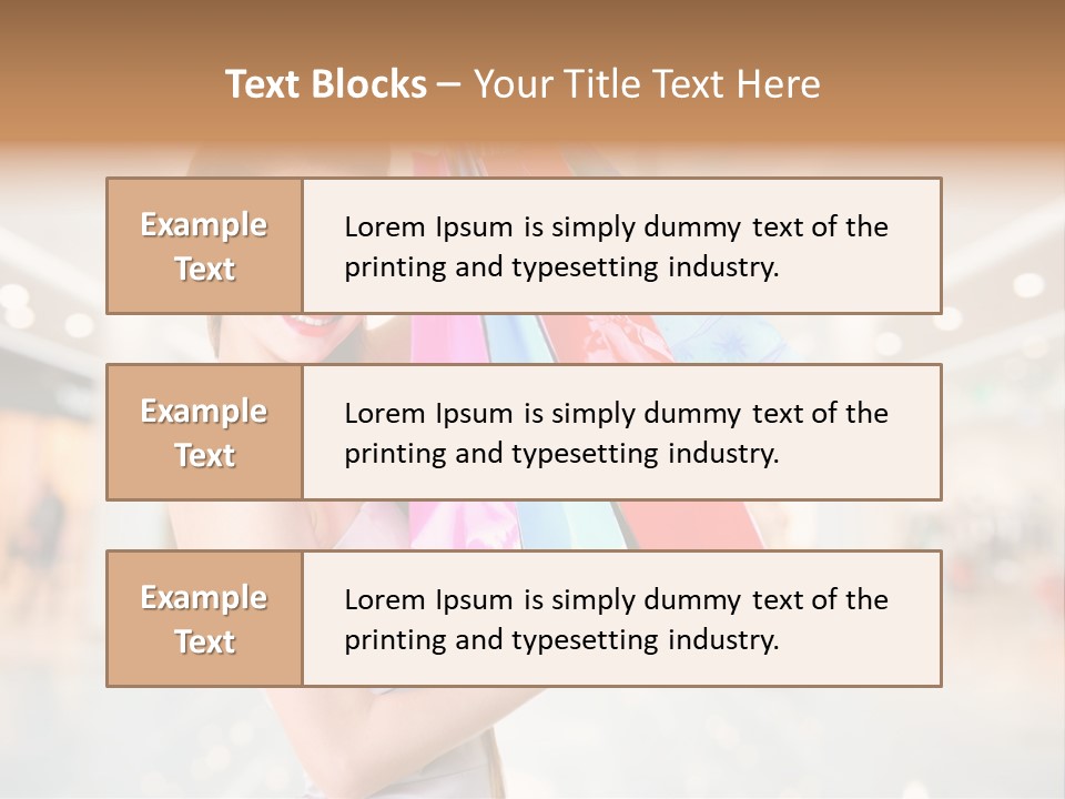 Woman Young Caucasian PowerPoint Template