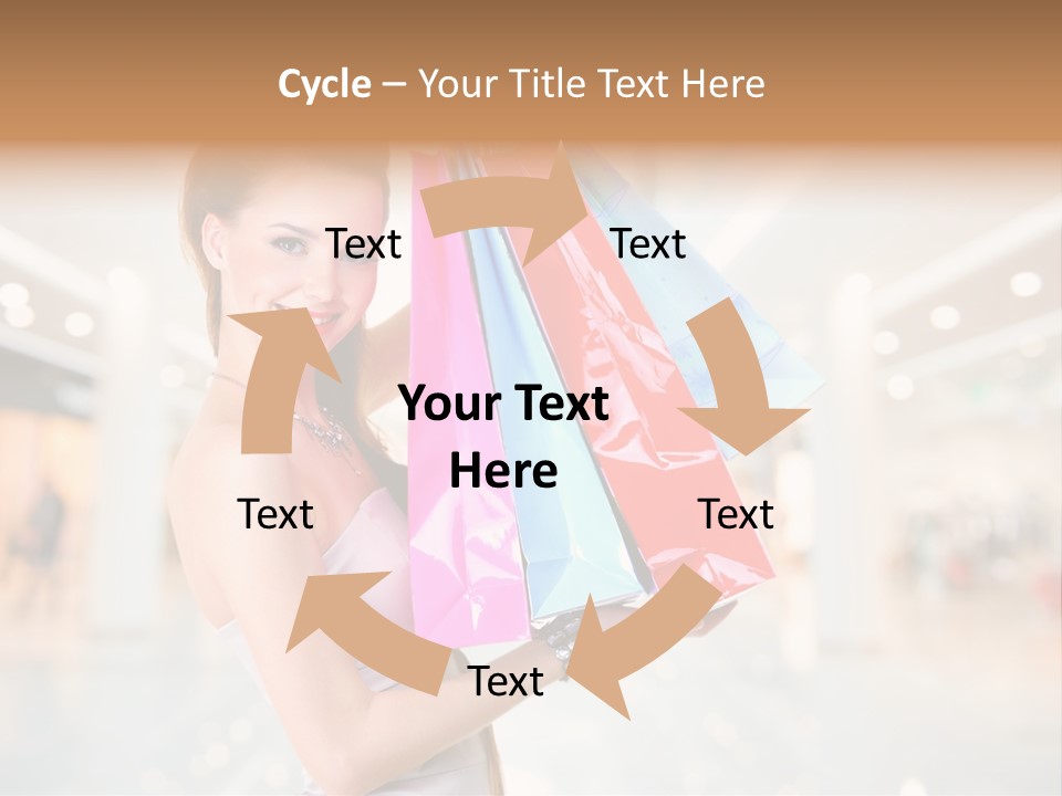 Woman Young Caucasian PowerPoint Template