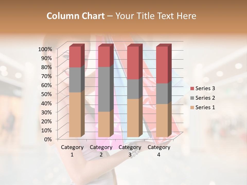 Woman Young Caucasian PowerPoint Template