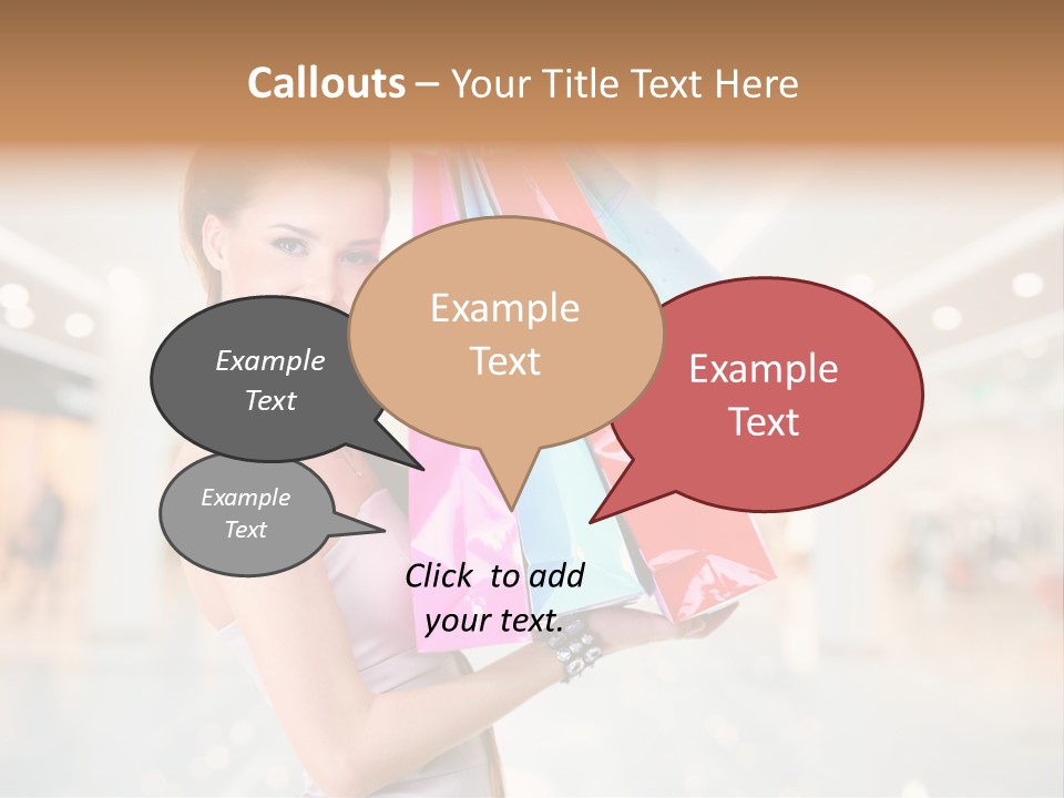 Woman Young Caucasian PowerPoint Template