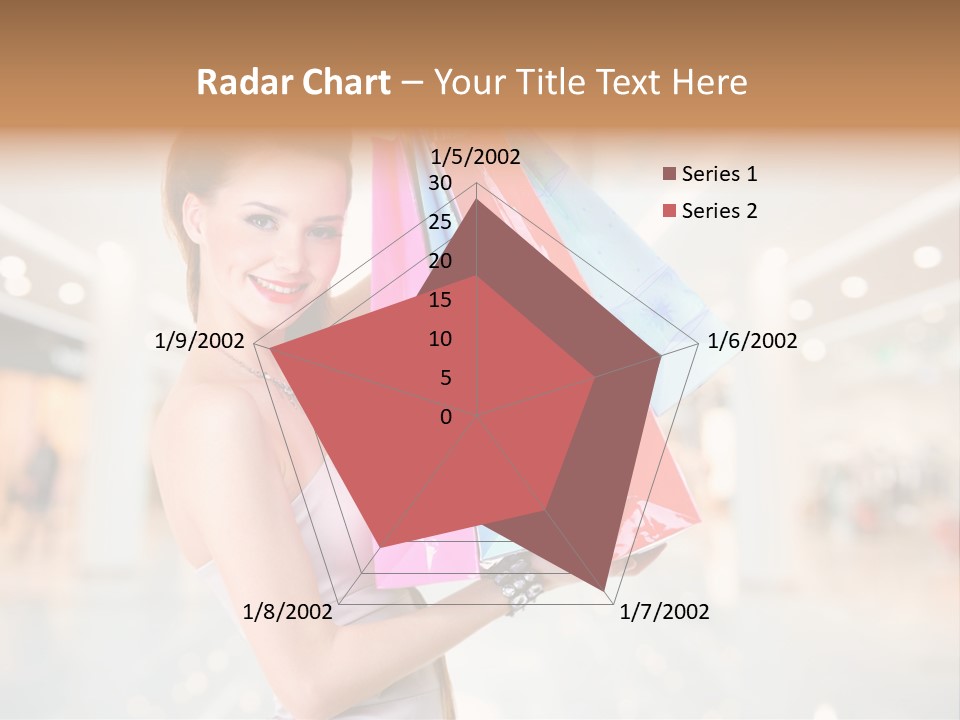 Woman Young Caucasian PowerPoint Template