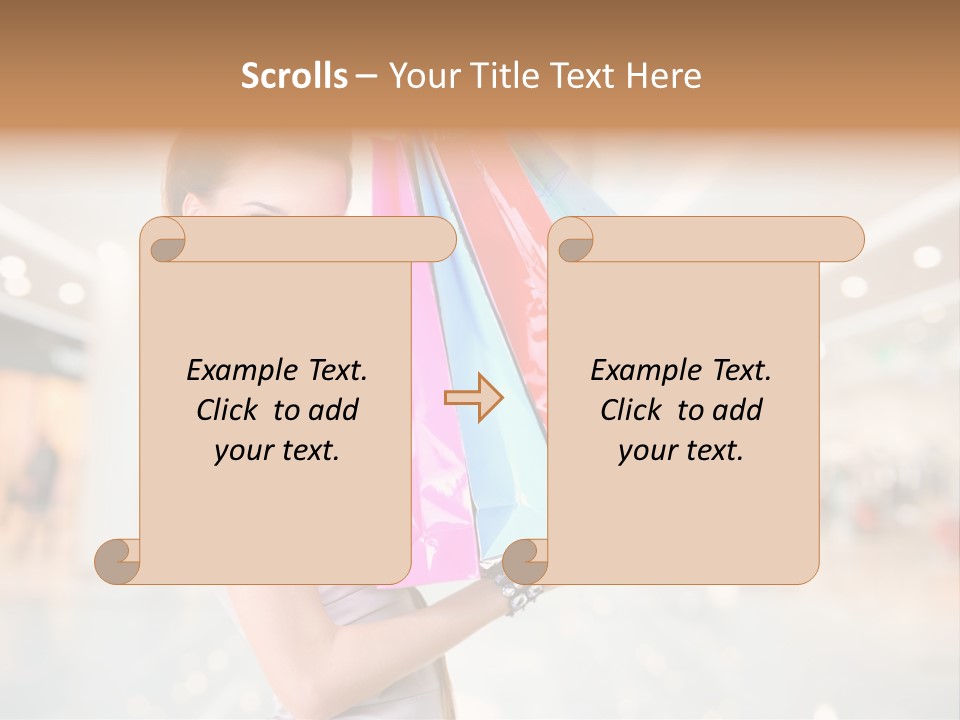 Woman Young Caucasian PowerPoint Template