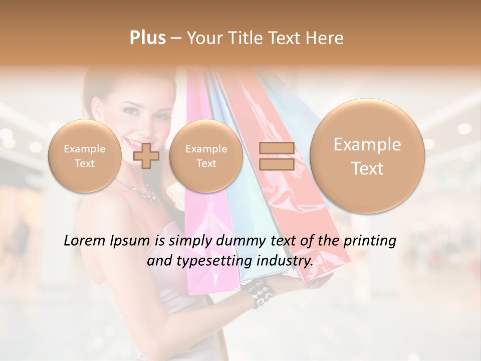 Woman Young Caucasian PowerPoint Template