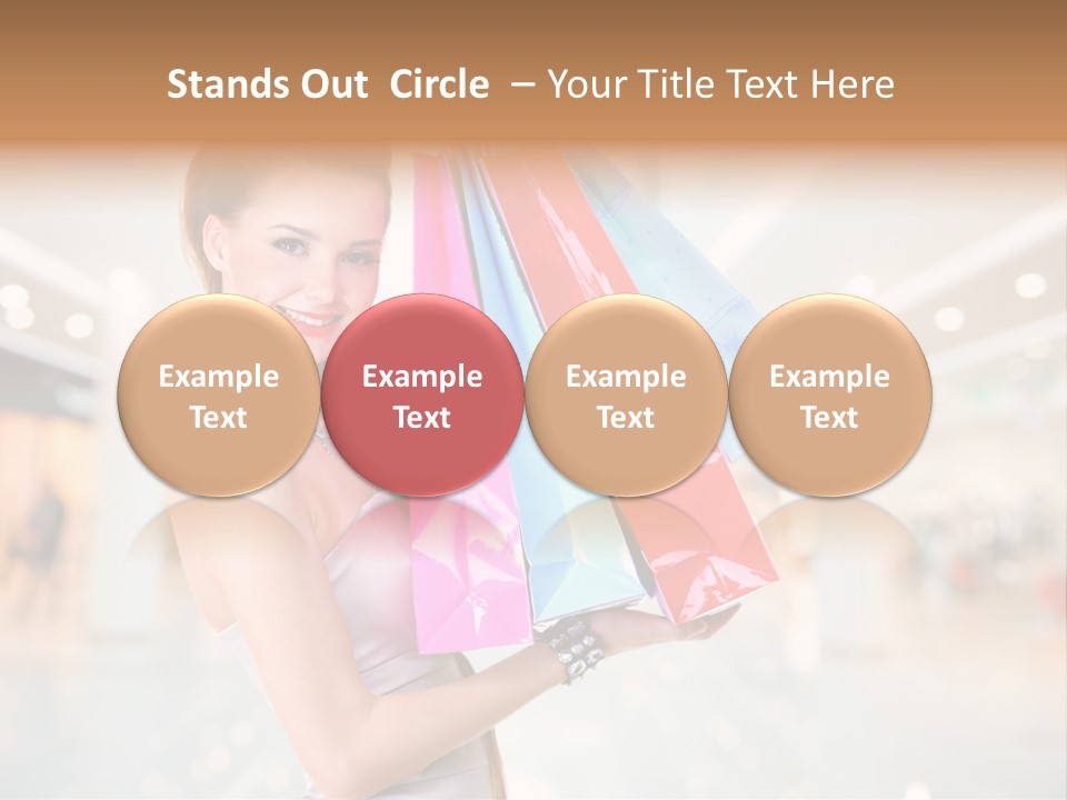 Woman Young Caucasian PowerPoint Template