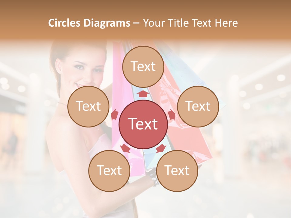 Woman Young Caucasian PowerPoint Template