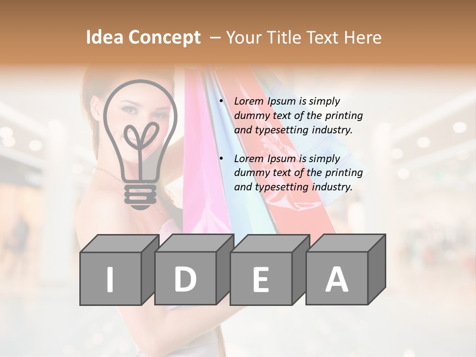 Woman Young Caucasian PowerPoint Template