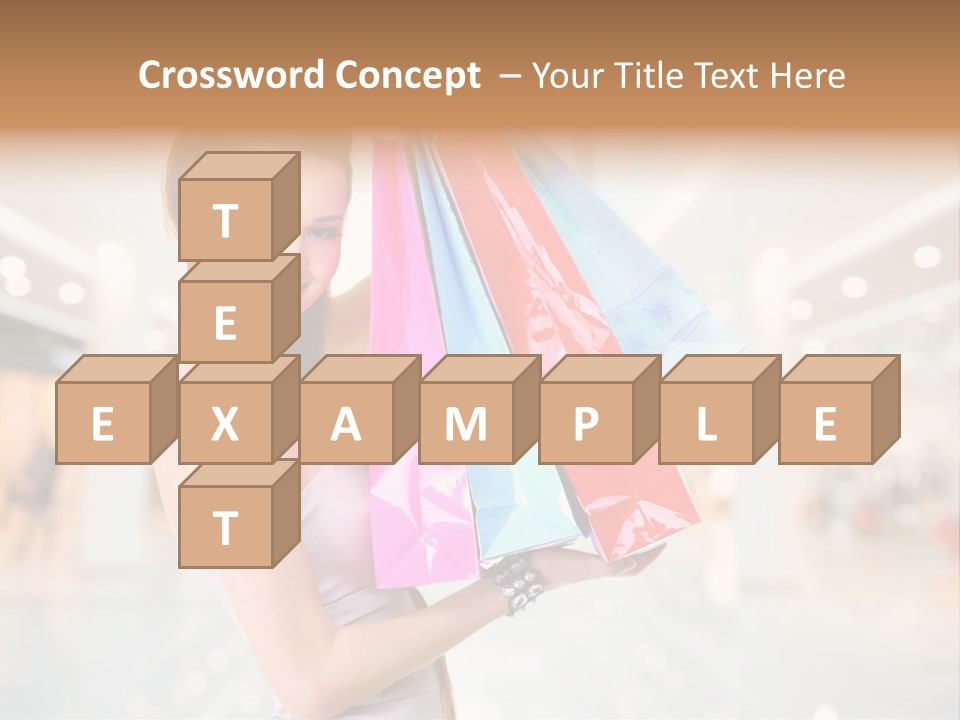 Woman Young Caucasian PowerPoint Template