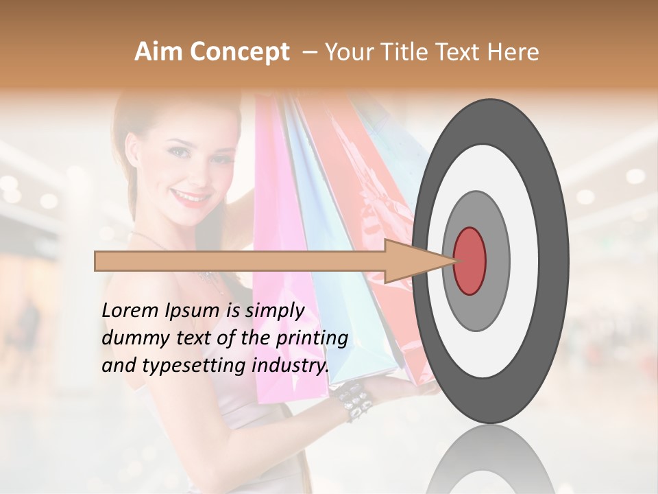 Woman Young Caucasian PowerPoint Template